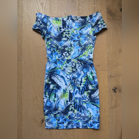 Jealous Tomato Small Sheath Dress Off Shoulder Stretch Bodycon - Picture 5 of 5